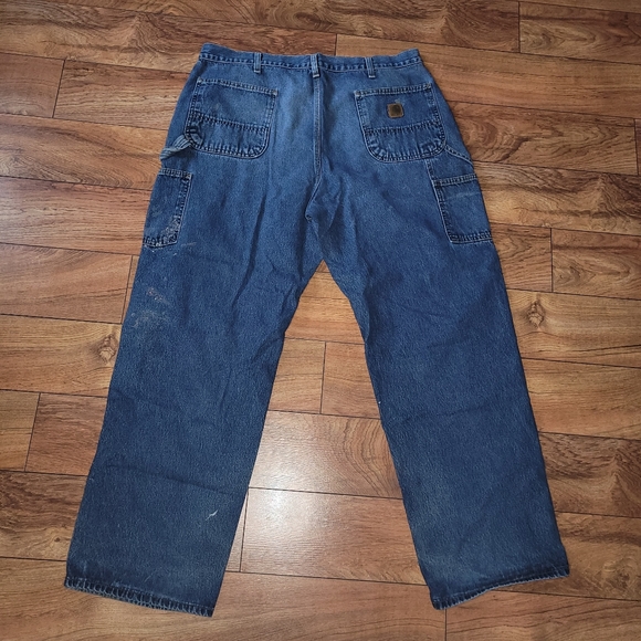 Mens Carhartt 40 x 32 Dungaree fit carpenter jeans - Picture 2 of 12